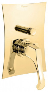 76019OR Внутристенный смеситель Ares на 2 выхода, цвет золото