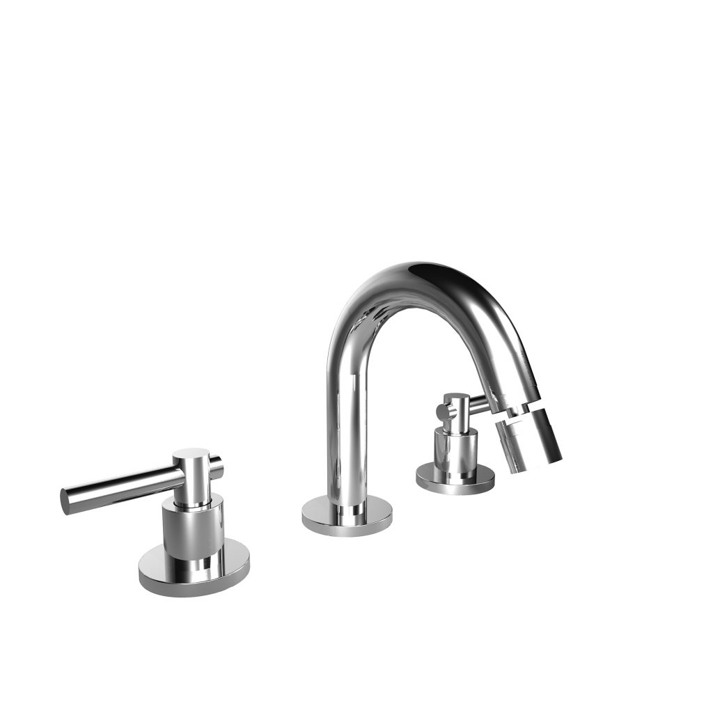 31403 Смеситель для биде на три отверстия со сливом clic-clac. Bongio T Lever 