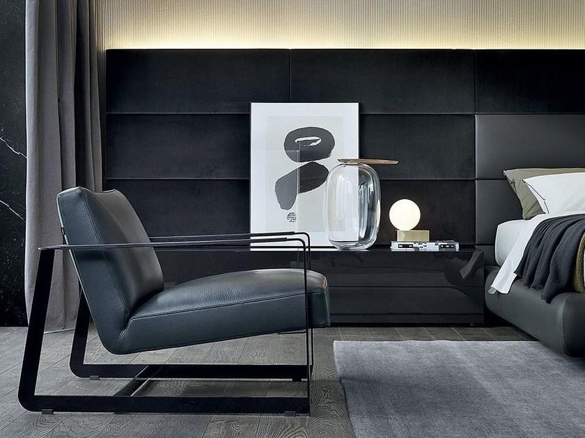 Poliform Кожаное кресло с салазками и подлокотниками sun-id-1422277 - Вид №3