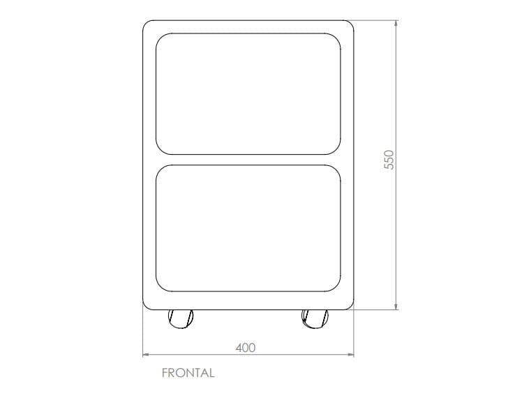 Мебель для ванной комнаты с двойным полом из смолы с колесами Vallvé куб ARCH-00096379 - Вид №9