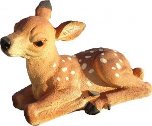 11167 ОЛЕНЁНОК лёжа, скульптура из бетона LAB.Space  - Вид №1