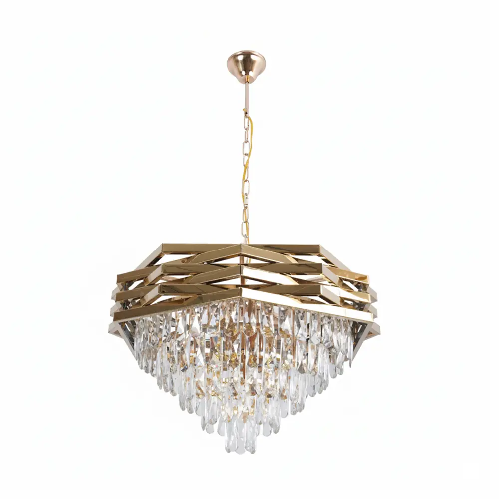 Люстра подвесная Rose 10 ламп 18 м² цвет золото ESTARES STLM-2147729 - Вид №1