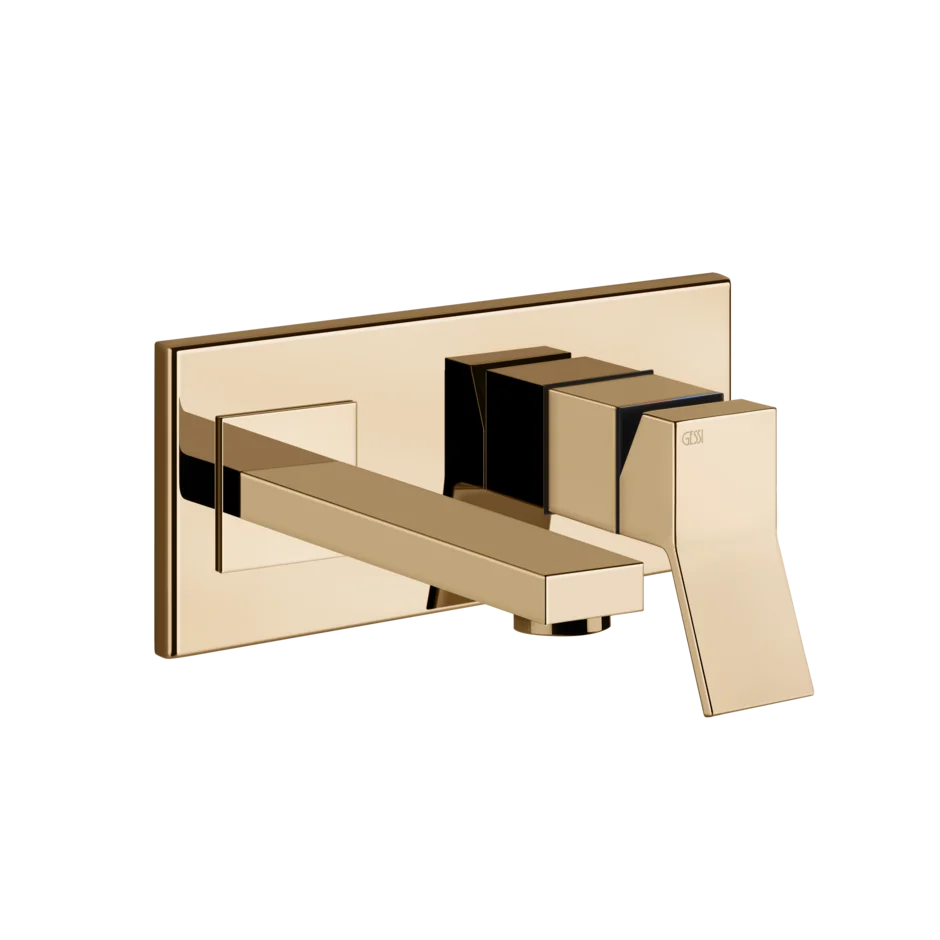 Смеситель для умывальника 53084 735 Gessi Rettangolo k ТЕПЛАЯ БРОНЗА PVD 53084735