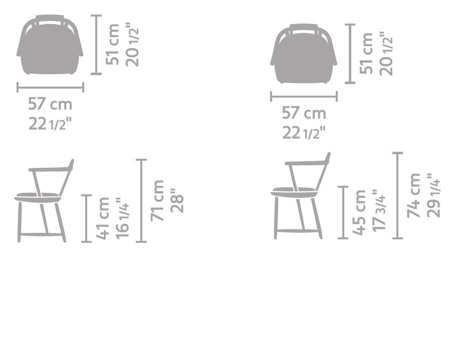 Стул из массива дерева с подлокотниками со встроенной подушкой Linteloo Oiseau ARCH-00072289 - Вид №4