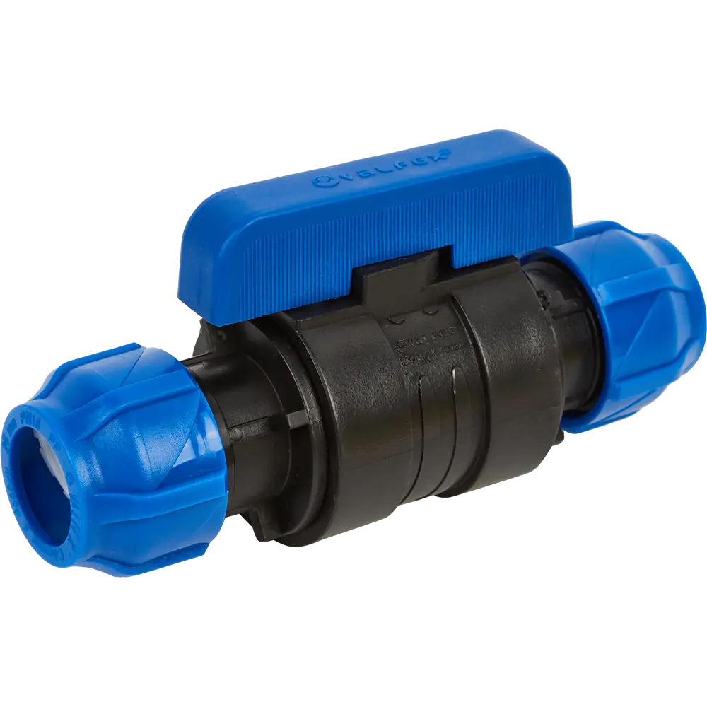 Кран шаровой прямой Valfex PN16 25 мм полипропилен ручка бабочка 83742599 STLM-2184486 