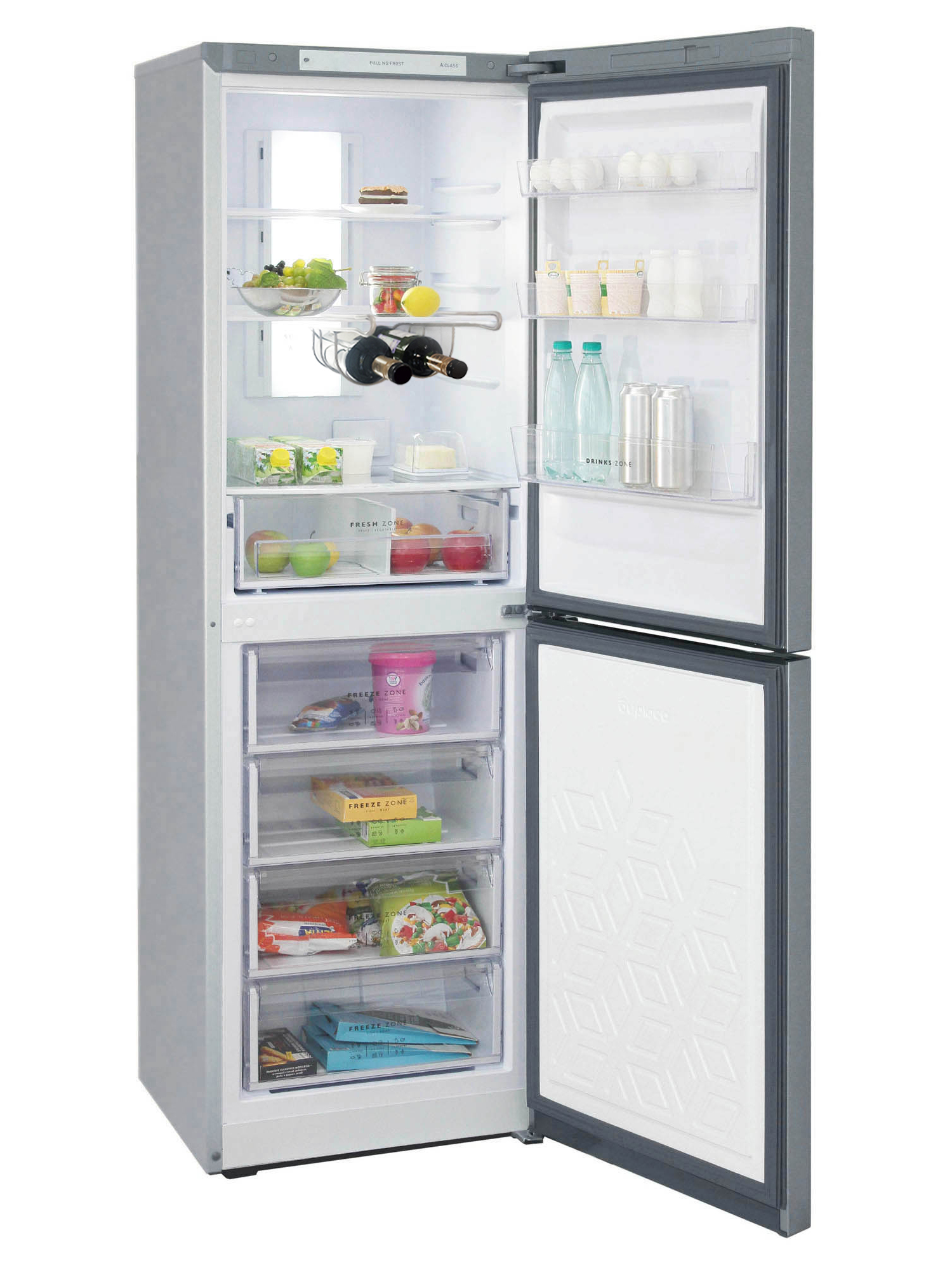 9073129 Холодильник с морозильником   Бирюса M940NF серебристый STDN-0008383 - Вид №5