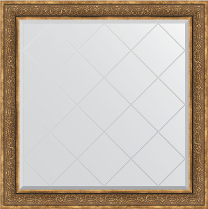 BY 4464 Зеркало с гравировкой в багетной раме - вензель бронзовый 101 mm EVOFORM Exclusive-G