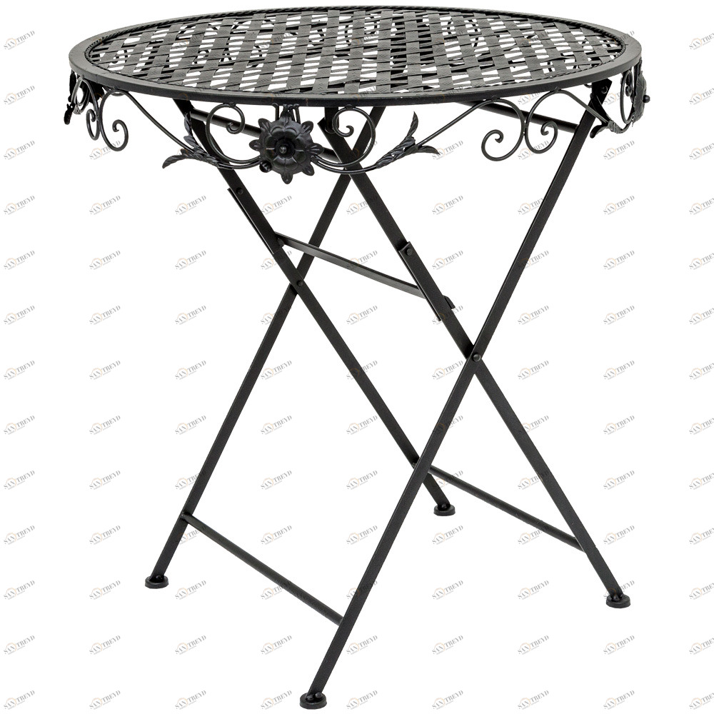 Складной столик кофейный черный антик «Ницца» BYOBJECT  130181 Черный Object Desire 