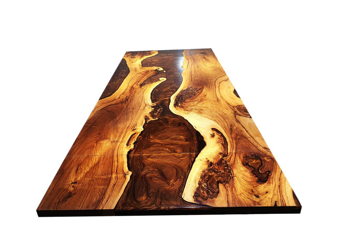 Прямоугольный выдвижной стол из смолы и орехового дерева Legnor LEG2408776 ARCH-00119227 - Вид №1