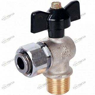 Кран шаровый STOUT ВН 1/2" угловой с накидной гайкой SVB0010000015