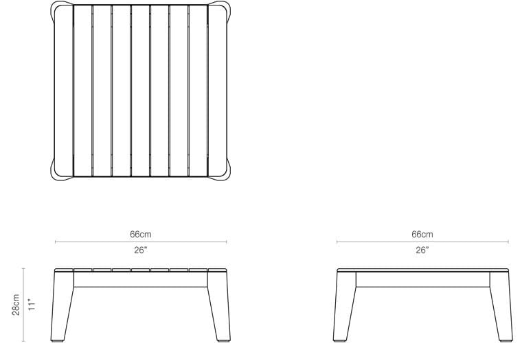 Квадратный стол из тикового дерева TRIBÙ Mood ARCH-00084161 - Вид №2