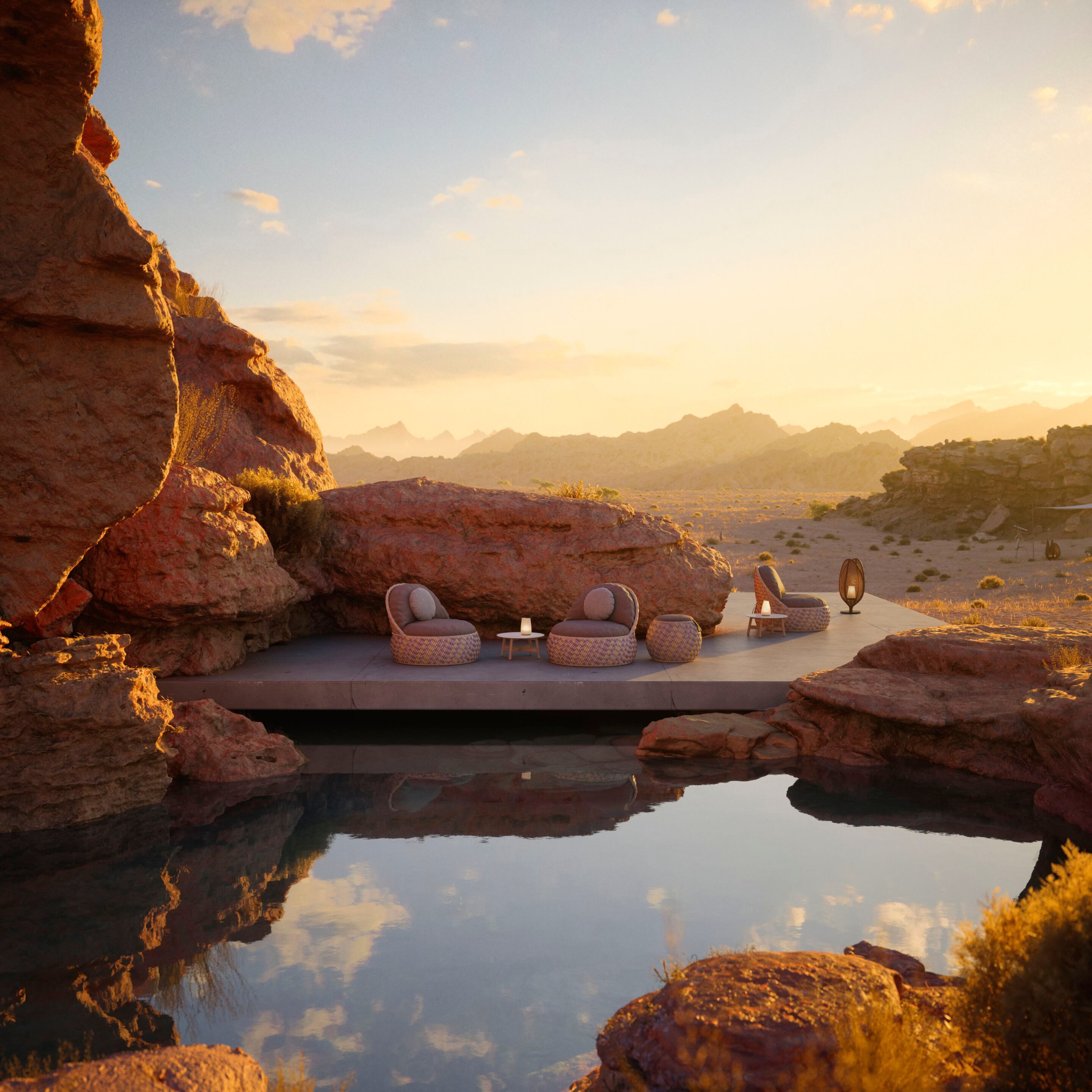 Круглый журнальный столик из синтетического волокна DEDON DALA ARCH-00109571 - Вид №1