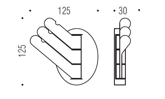 Вешалка для одежды Cromall® Colombo Design современные ручки ARCH-00075844 - Вид №2