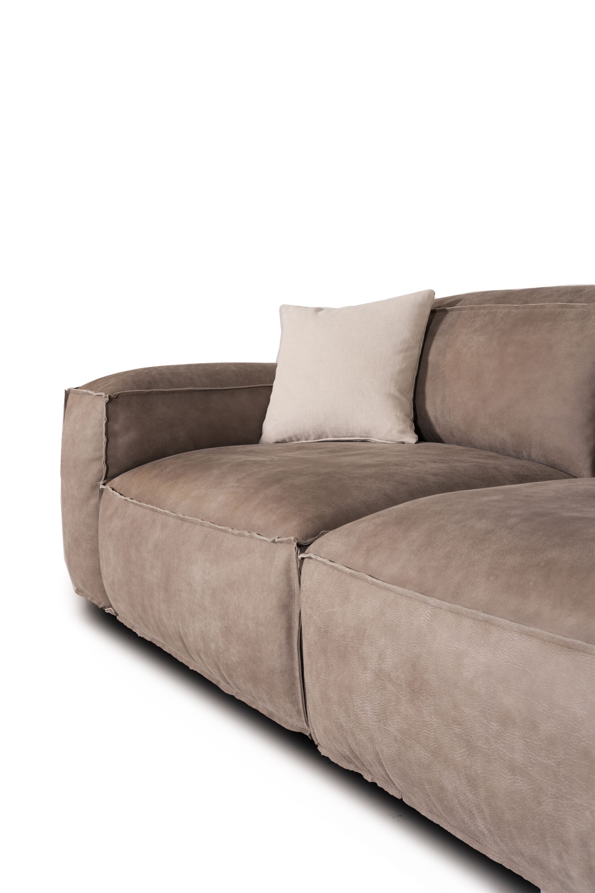 2-местный секционный диван из кожи Бронко Mantellassi 1926 Placido ARCH-00125583 - Вид №10