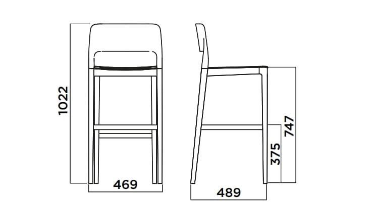 Высокий стул из полипропилена со спинкой Infiniti Settesusette ARCH-00135508 - Вид №1