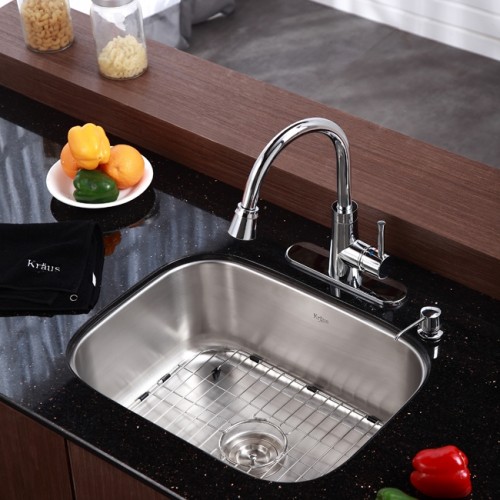 KBU12-KPF2220SN Мойка кухонная прямоугольная Krausru  - Вид №4
