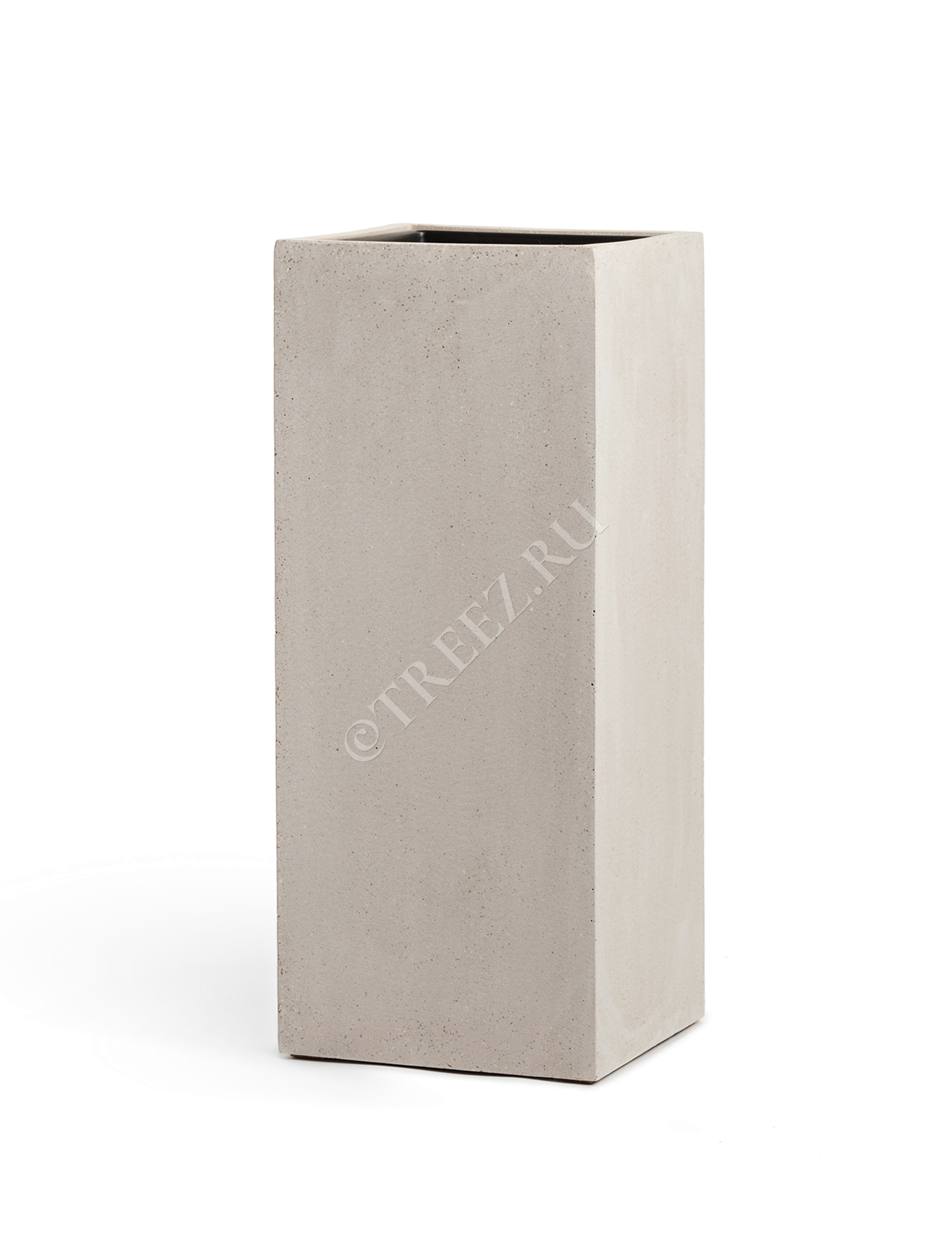 41.3317-02-010-BE-97 Кашпо  Effectory - серия Beton - Высокий куб - Белый песок Цветочная коллекция  - Вид №3