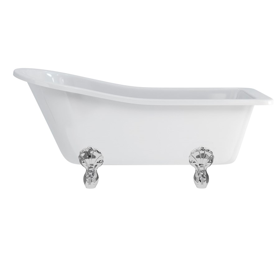 Burlington Тапочки для ванны Harewood с роскошными ножками с ножками Luxury Classic из хрома E1 L3C  - Вид №1