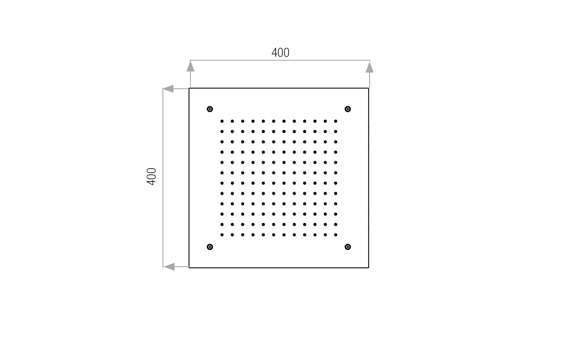 Квадратная душевая головка из нержавеющей стали Aquademy H2O ARCH-00097188 - Вид №2