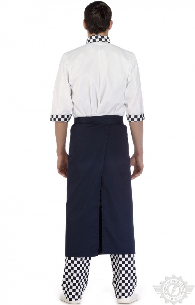 58753 Фартук "ГУРМАН" удлиненный цвет темно-синий  Одежда для официантов  размер Спецодежда  - Вид №9