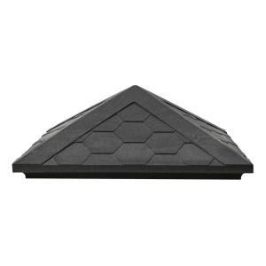 90816798 Колпак для забора композитный 385х385мм цвет чёрный STLM-0395806 КОМПОЗИТ 54