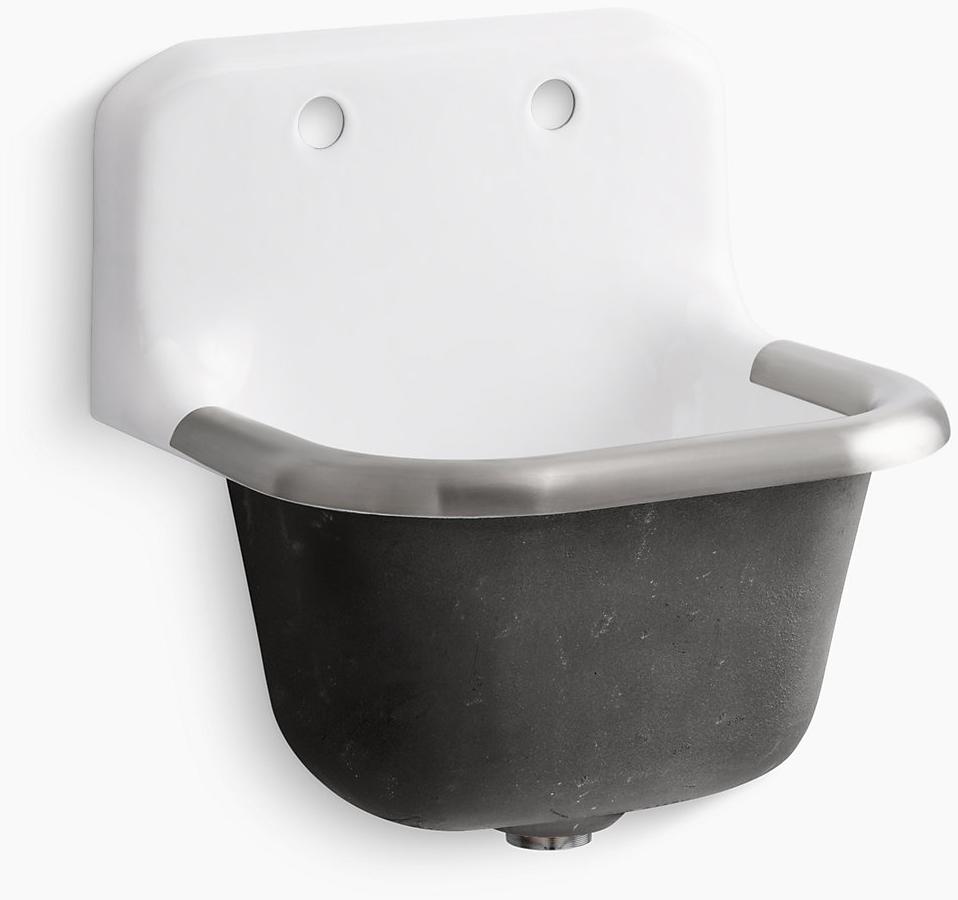 K-6714-0 Подвесная раковина настенная прямоугольная Kohler  белая  - Вид №1