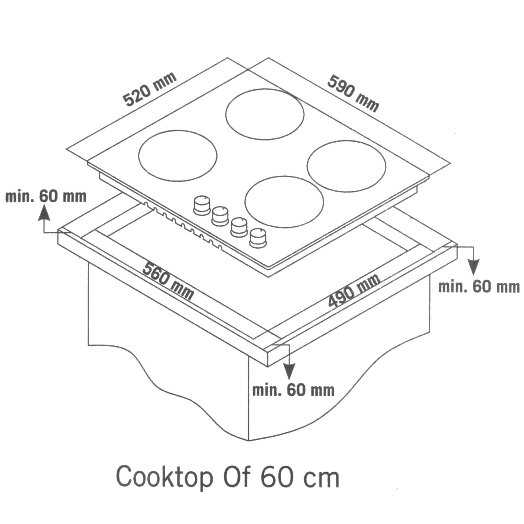 8180949 Комбинированная варочная поверхность Simfer H60Q22M516 STDN-0052115 - Вид №6