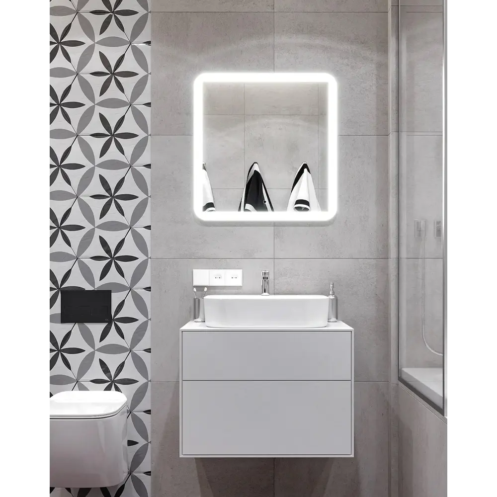 Зеркало OMEGA GLASS «Вилен» с LED-подсветкой и сенсорным диммером 82490264 STLM-0028411 - Вид №5