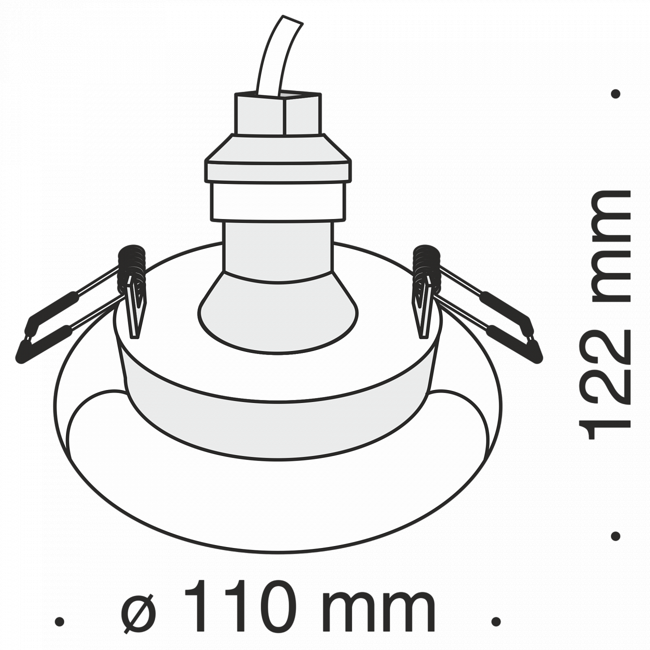 Встраиваемый спот белый Technical Gyps DL006 TECHNICAL DOWNLIGHT 00-3957212 Белый  - Вид №2