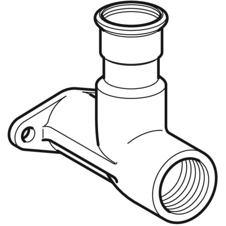 GEBERIT 33425 Водорозетка Geberit Mapress из нержавеющей стали 90°, с уступом  - Вид №1