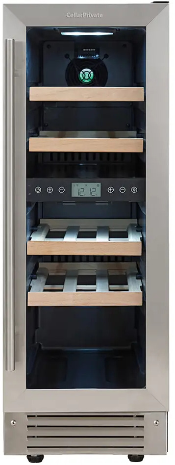 91023638 Винный шкаф Cellar Private CP017-2T 29.50x82x57.50 см 17 бутылок цвет черный/светло-серый STLM-0445478