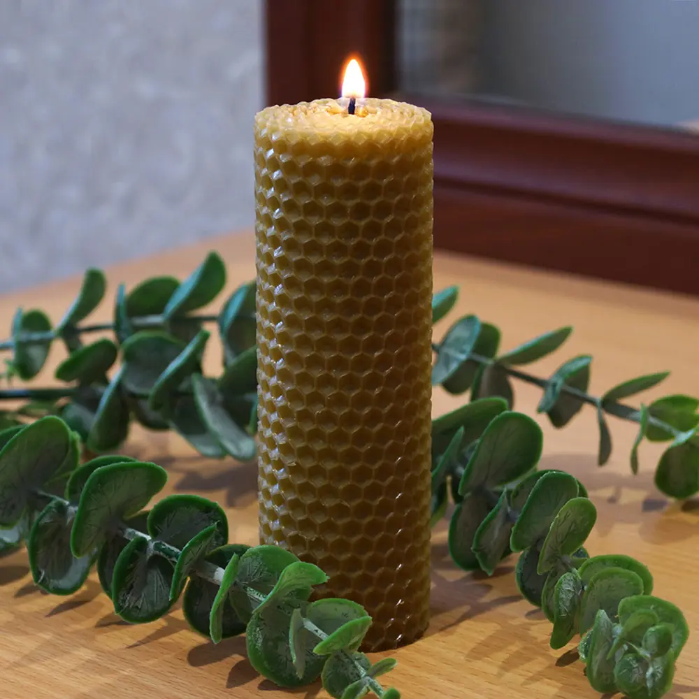 Свеча вощинная цилиндр натуральная 4x13 см EVIS STLM-2053463 - Вид №2