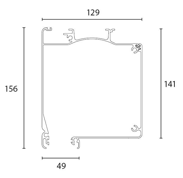 Навес с боковыми направляющими Mv Line навесы ARCH-00112885 - Вид №2
