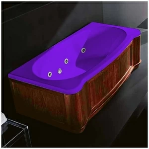 Ванна Gruppo treesse New Classic Young STX-V674B-DX-WO-F фиолетовая с гидромассажем и дезинфекцией прямоугольная правая деревянная панель орех
