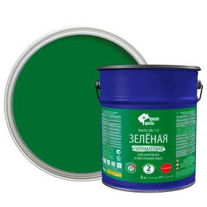 Эмаль ПФ-115 ПРОСТОКРАСКА зеленая для внутренних и наружных работ 5 кг 89434419