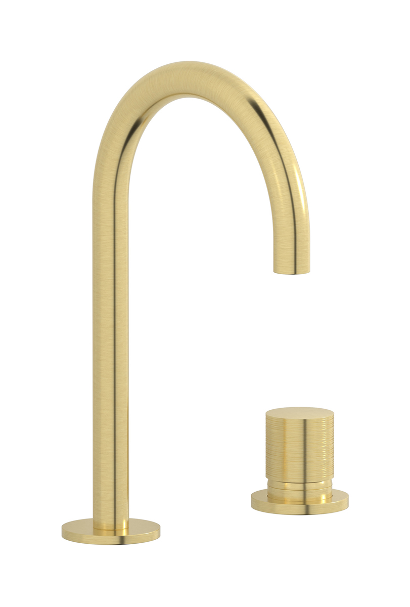 Смеситель для раковины на 2 отверстия WE ARE IB vn314is Brushed Pale Gold Vinile