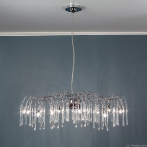 Frezia Light 1005/15 A хром подвесная люстра на 15 лампочек