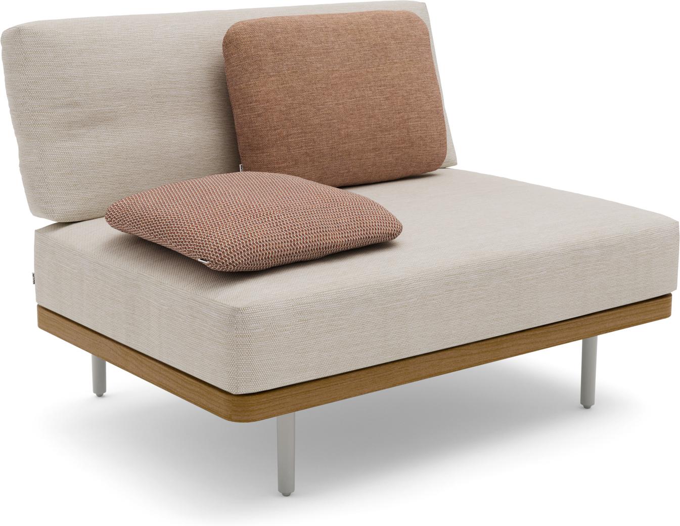 MNST1197 Большое среднее сиденье кремень teak Manutti Flex