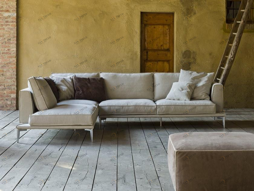 Flexstyle 3-х местный тканевый диван с шезлонгом sun-id-1455633