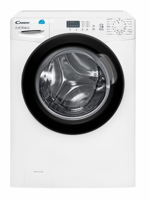 CS4 1071DB1/2-07 Стиральная машина / узкая стиральная машина, 85x60x40, smart touch, загрузка фронтальная, 7кг, до 1000 об/мин при отжиме,таймер отсрочки старта, led индикаци, белая,люк черный Candy Santreyd 