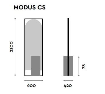 Двухстороннее зеркало с полкой FIT INTERIORS ARCH-00012395 - Вид №2