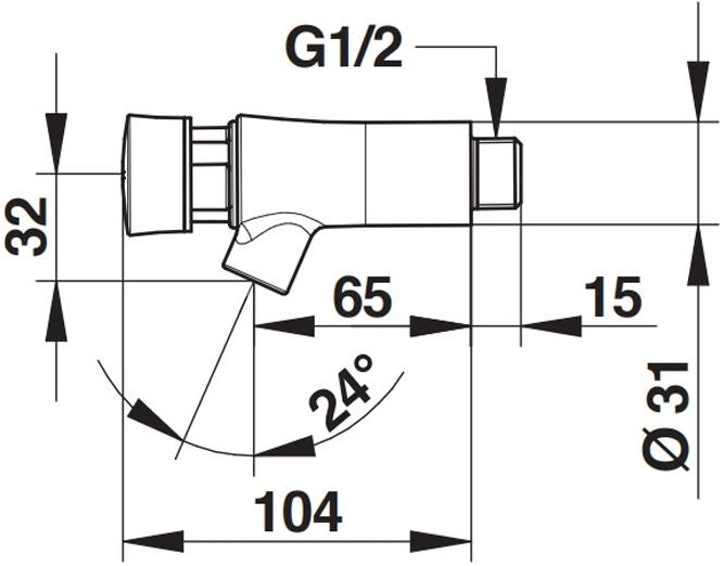 Порционный кран Presto Neo 66100 настенный 66100.0 - Вид №1