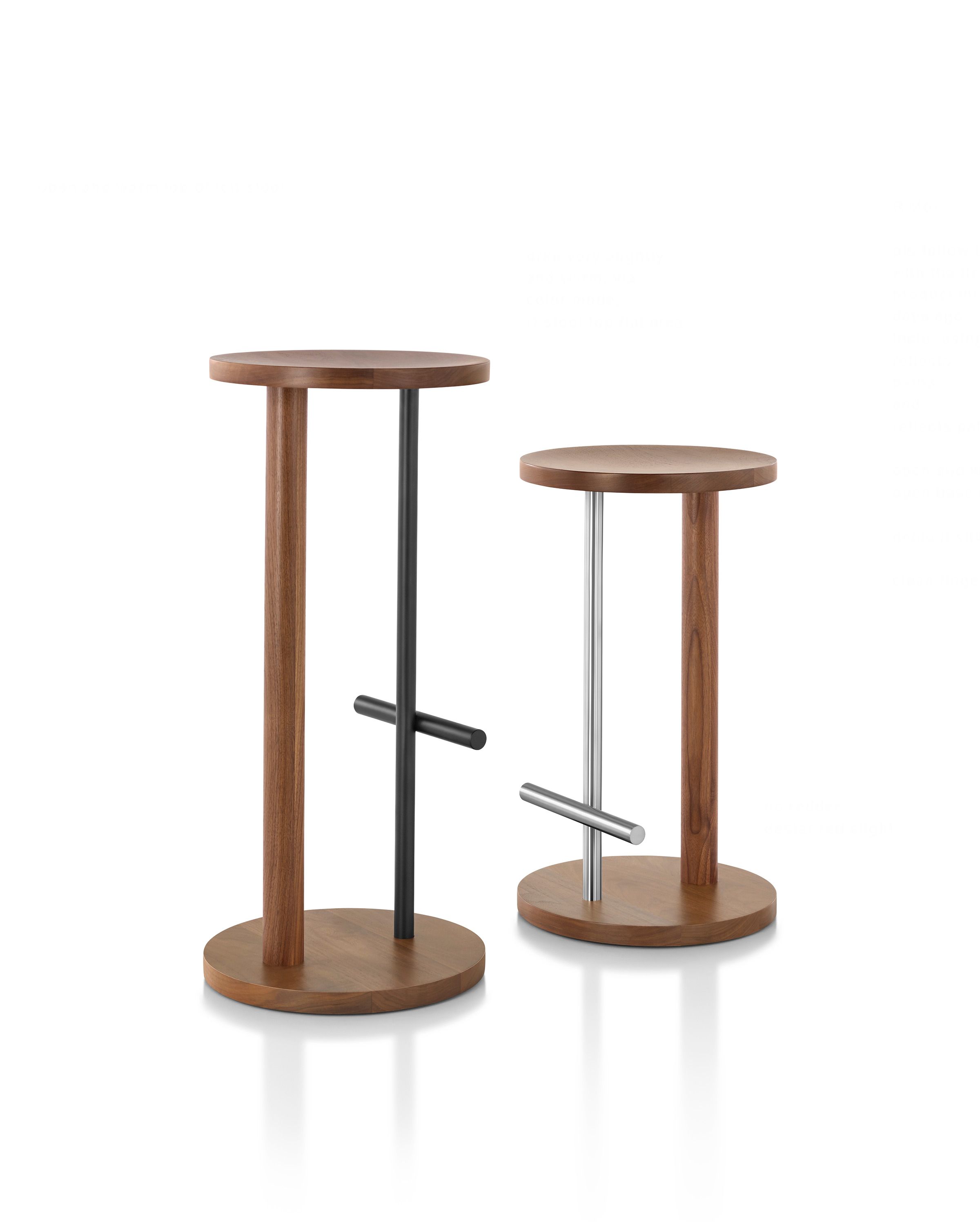 Высокий деревянный табурет с подставкой для ног Herman Miller ARCH-00026084 - Вид №6