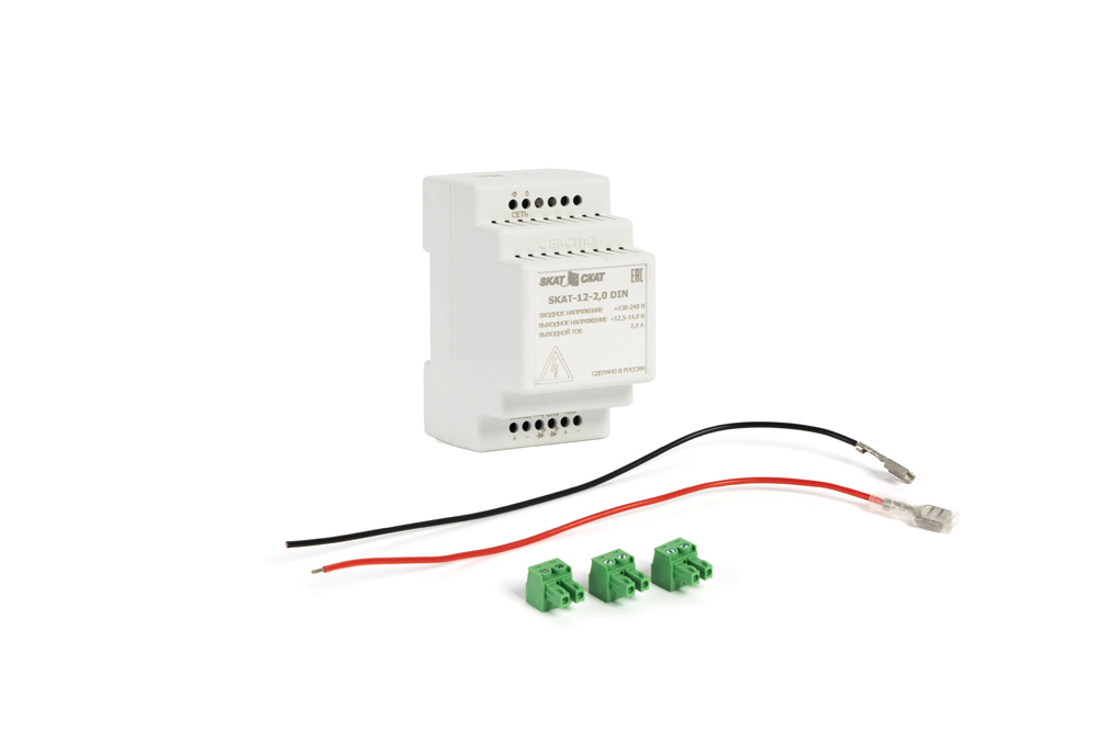 SKAT-12-2.0 DIN power supply 12v 2.3a external battery 1х7-17ah charge current 2.0 – iload. Бастион  - Вид №7