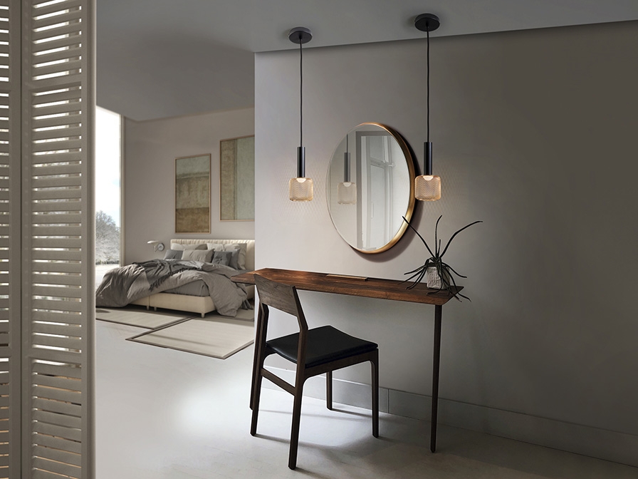 108989 Подвесной светильник 1L черный/золотой Schuller Sincro 