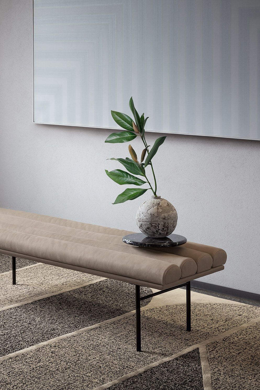 Кожаная скамья Saba Italia Флейта для пана ARCH-00094813 - Вид №3