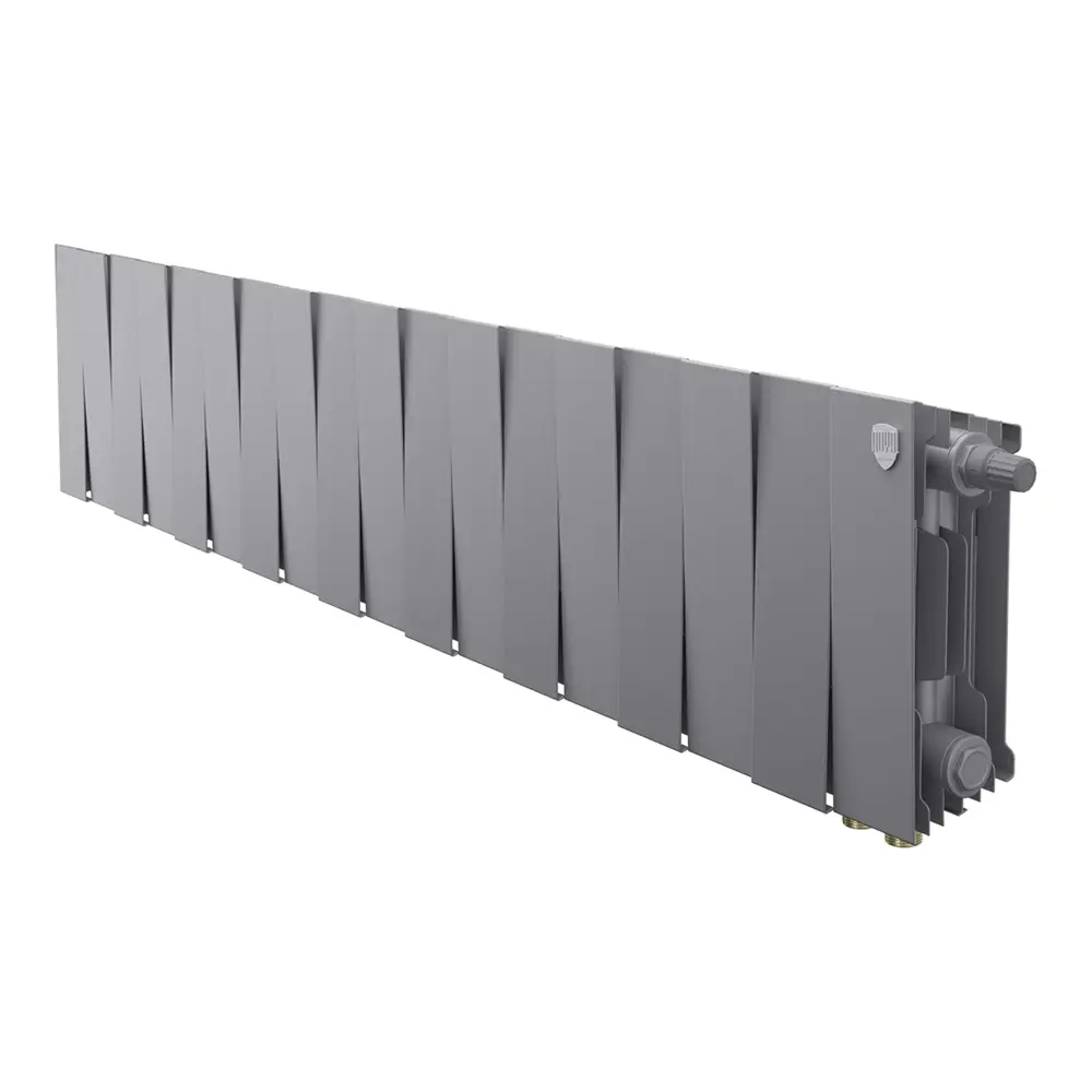 Радиатор секционный Royal Thermo PianoForte VDR80 200/10 18 секций нижнее правое подключение биметалл серый 89408794 STLM-2110632  - Вид №1