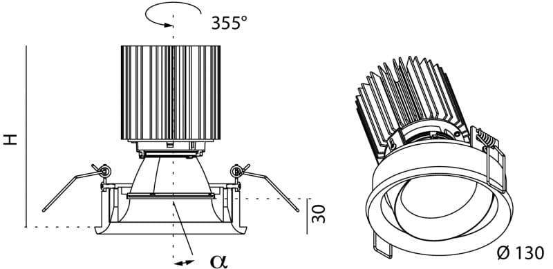 Регулируемый встраиваемый прожектор Lucifero's Nyx ARCH-00105646 - Вид №6
