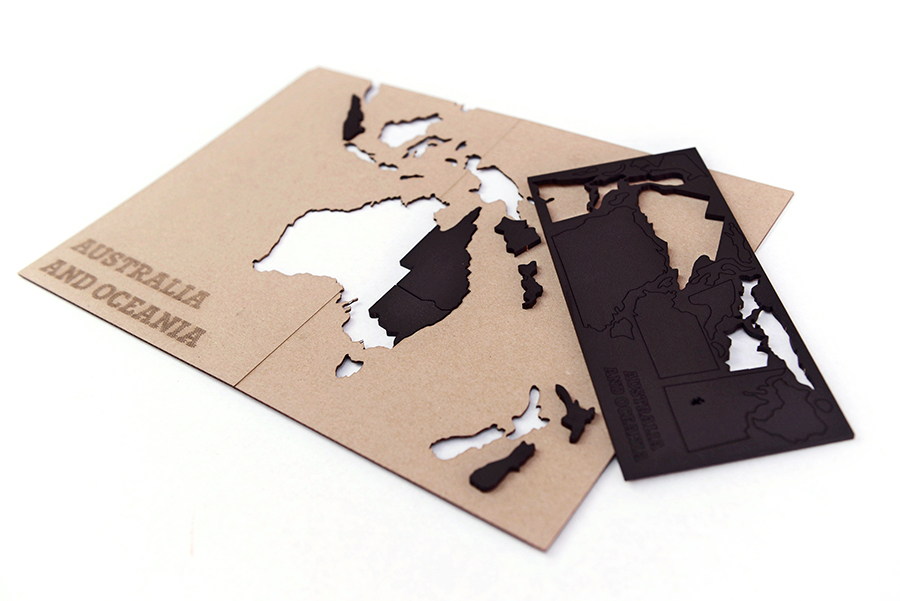 Пазл черный 100х60 см «Карта мира» New MIMI  00-3947682 Черный  - Вид №11