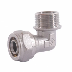 HLV-114353.№.04 Угольник обжимной HLV  с переходом на наружную резьбу